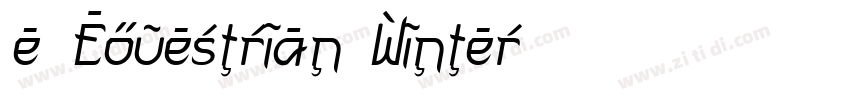 e Equestrian Winter字体转换